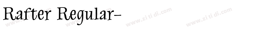 Rafter Regular字体转换